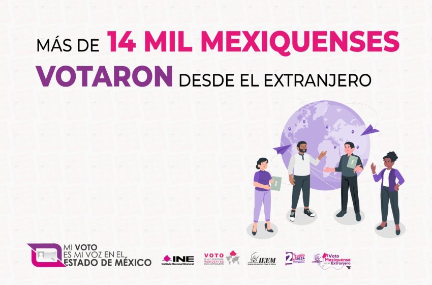  MÁS DE 14 MIL MEXIQUENSES VOTARON DESDE EL EXTRANJERO